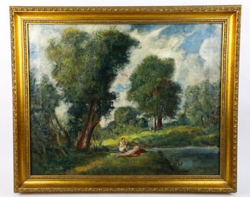 Antique Oil on Canvas by Herman Lipot