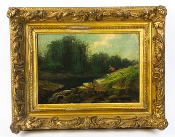 Antique Oil on Board by William Louis Sonntag