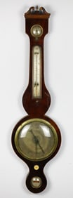 Mahogany Case Banjo Barometer