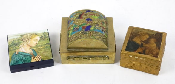 Three Small Decorative Ring/Trinket Boxes