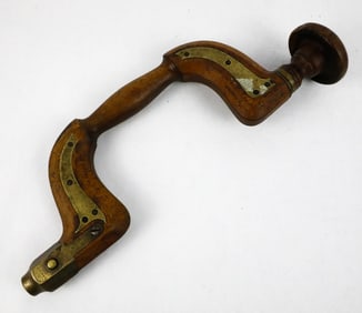 Antique Wood Brace Hand Drill Stamped Ashton & Jackson Sheffield