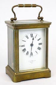 French Mallory of Bath Brass Carriage Clock