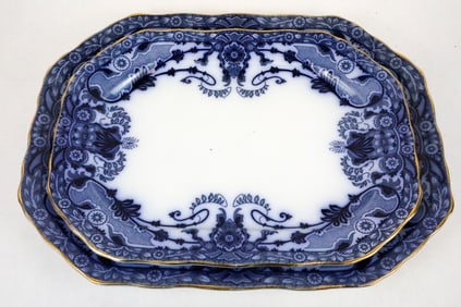 Two Raleigh Serving Platters by Burgess and Leigh