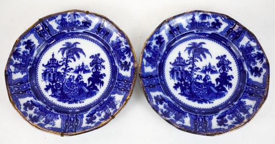 Two Flow Blue Kyber Plates