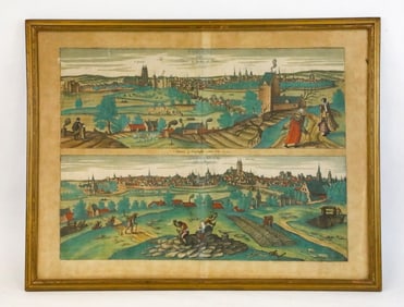 Hand Colored Engraving from Braun & Hogenberg’s Civitates Orbis Terrarum C. 1575-1610;