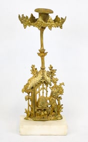 Gilt Metal Girandole Candlestick