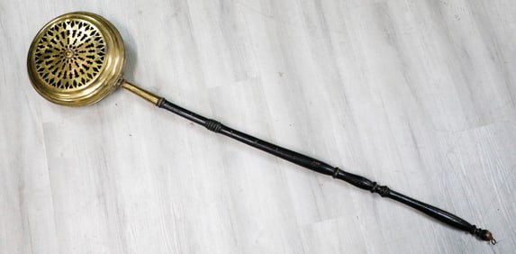 Antique 1800's Brass Bed Warmer