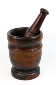 Wooden Mortar and Pestle