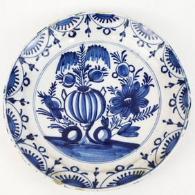 Antique Dutch Delft Porcelain Plate
