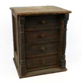 Antique Hand Made Table Top Spice Cabinet