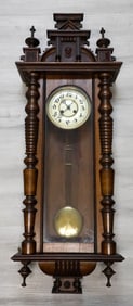 Dark Mahogany Case Vienna Hanging Wall Clock