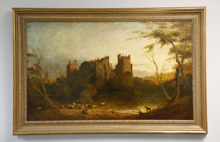 Castle Landscape Oil Painting by William Linton (British 1791-1876)