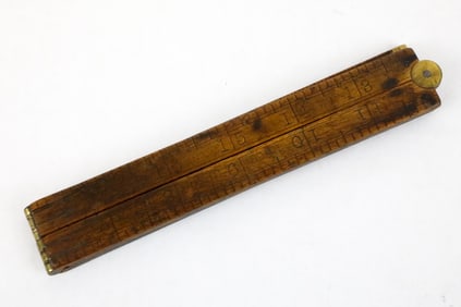 Vintage Upson Nut Co. Folding Wooden Ruler
