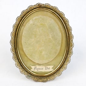 Agnus Dei Catholic Sacramental Framed Disc