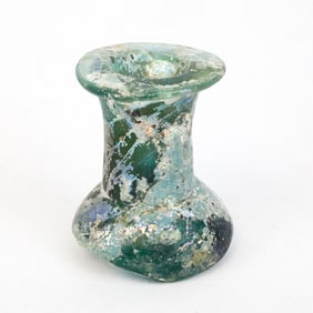 Ancient Roman Iridescent Glass Bottle