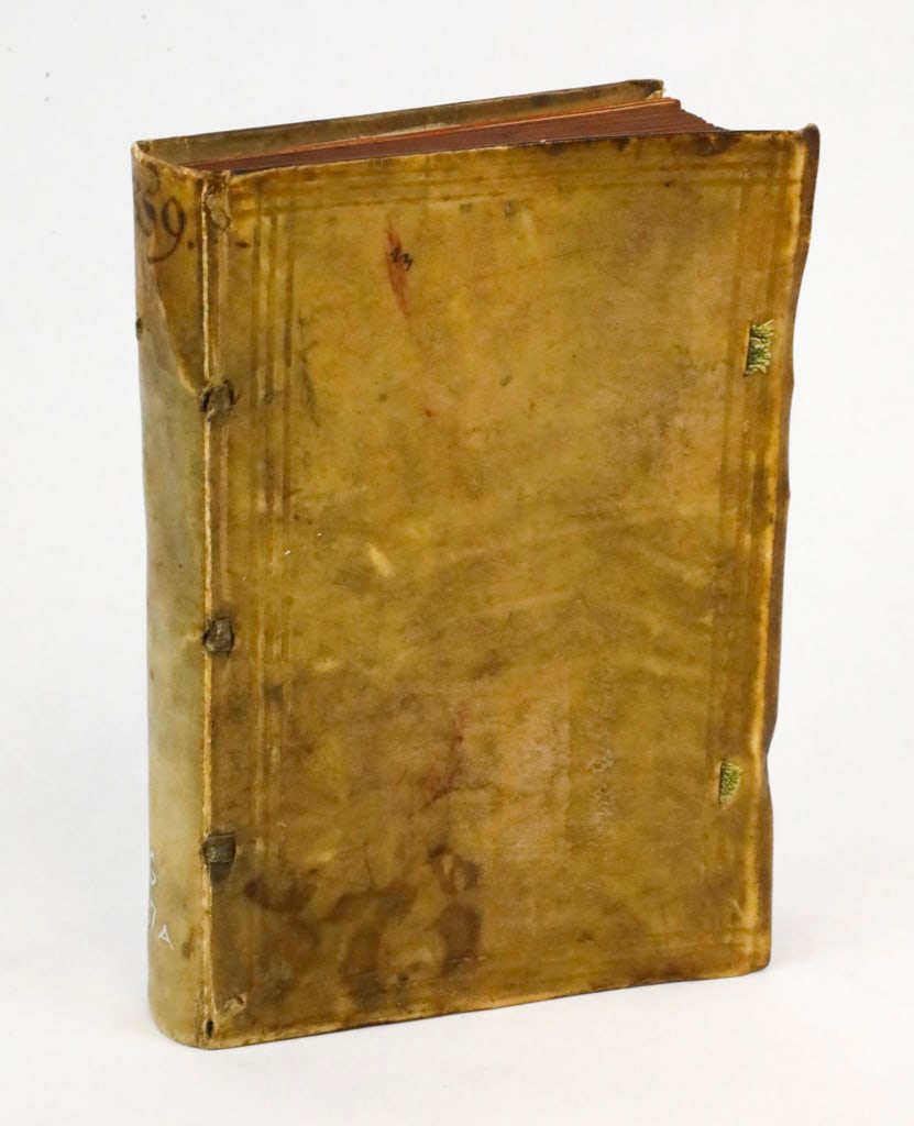 Latin Book, "Methodus Medicamenta Componendi" 1555: Latin Book, "Methodus Medicamenta Componendi" (Method of Composing Medicines), 1555, by Jacobous Sylvius (Jacques Dubois 1478-1555, a noted French physician and anatomist who taught in Paris. Printed