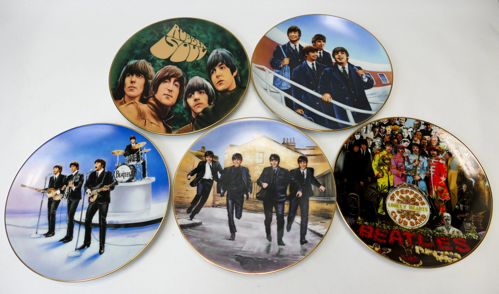 Five Collectible Beatles Accent Plates (1 of 15)