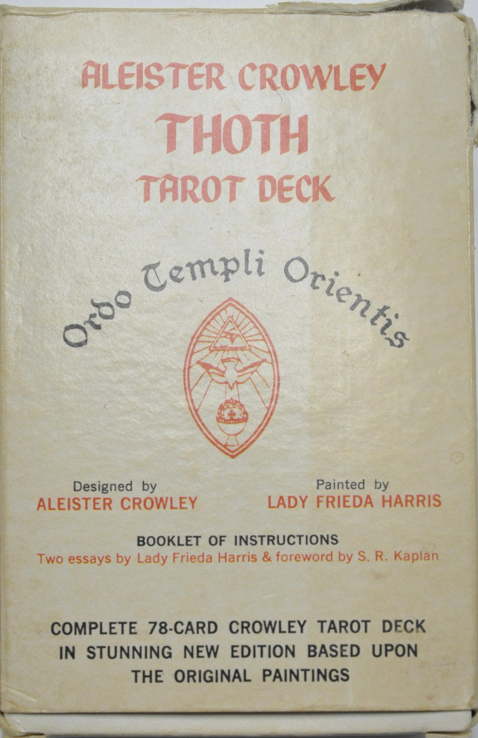 Vintage Aleister Crowley Thoth Tarot Card Deck: Vintage Aleister Crowley Thoth tarot card deck in original box
