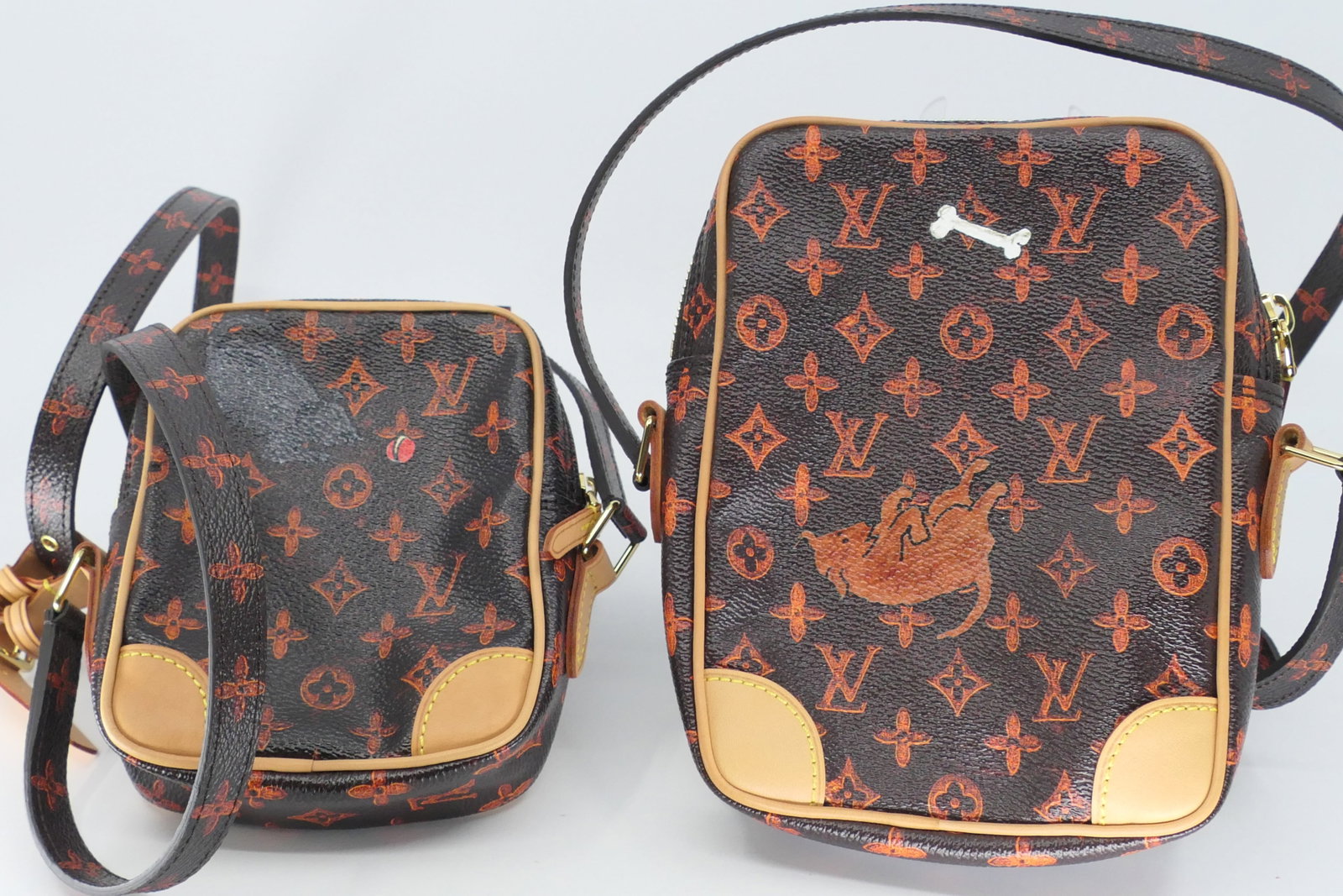 Louis Vuitton X Grace Coddington Paname Catogram Crossbody Bag Set - 4