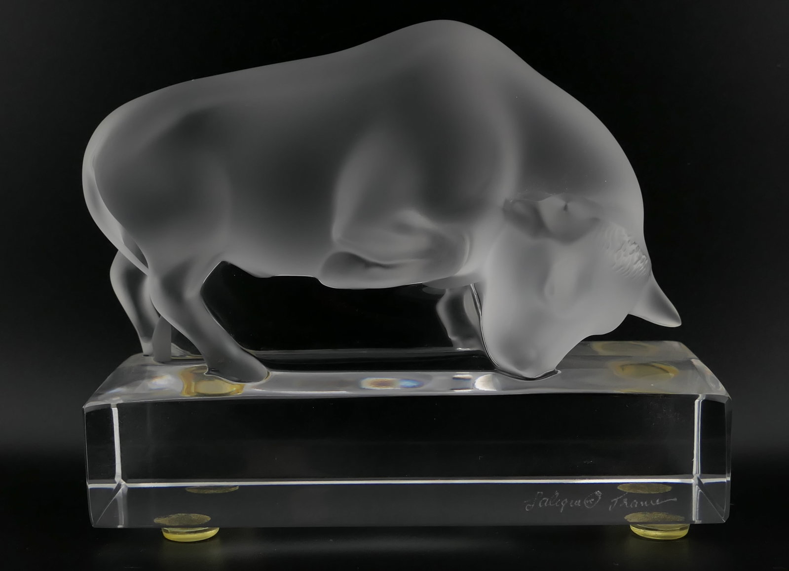 Lalique Crystal Bull Figurine (1 of 7)