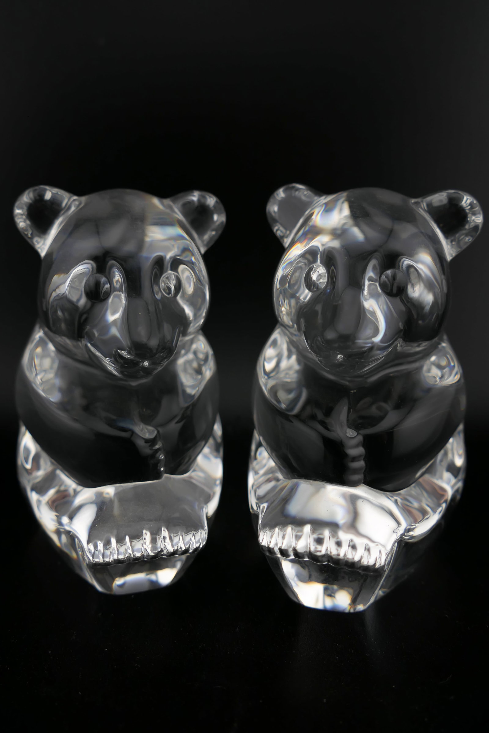 Two Steuben Crystal Bear Figurine Pair (1 of 6)