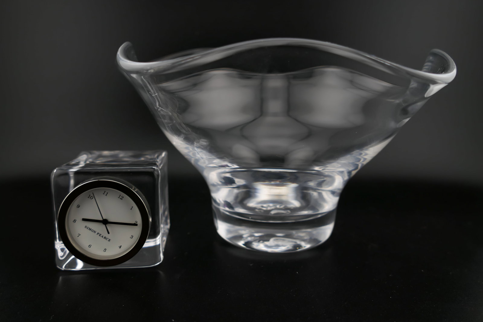 Simon Pearce Crystal Clock and Candy Bowl (1 of 13)