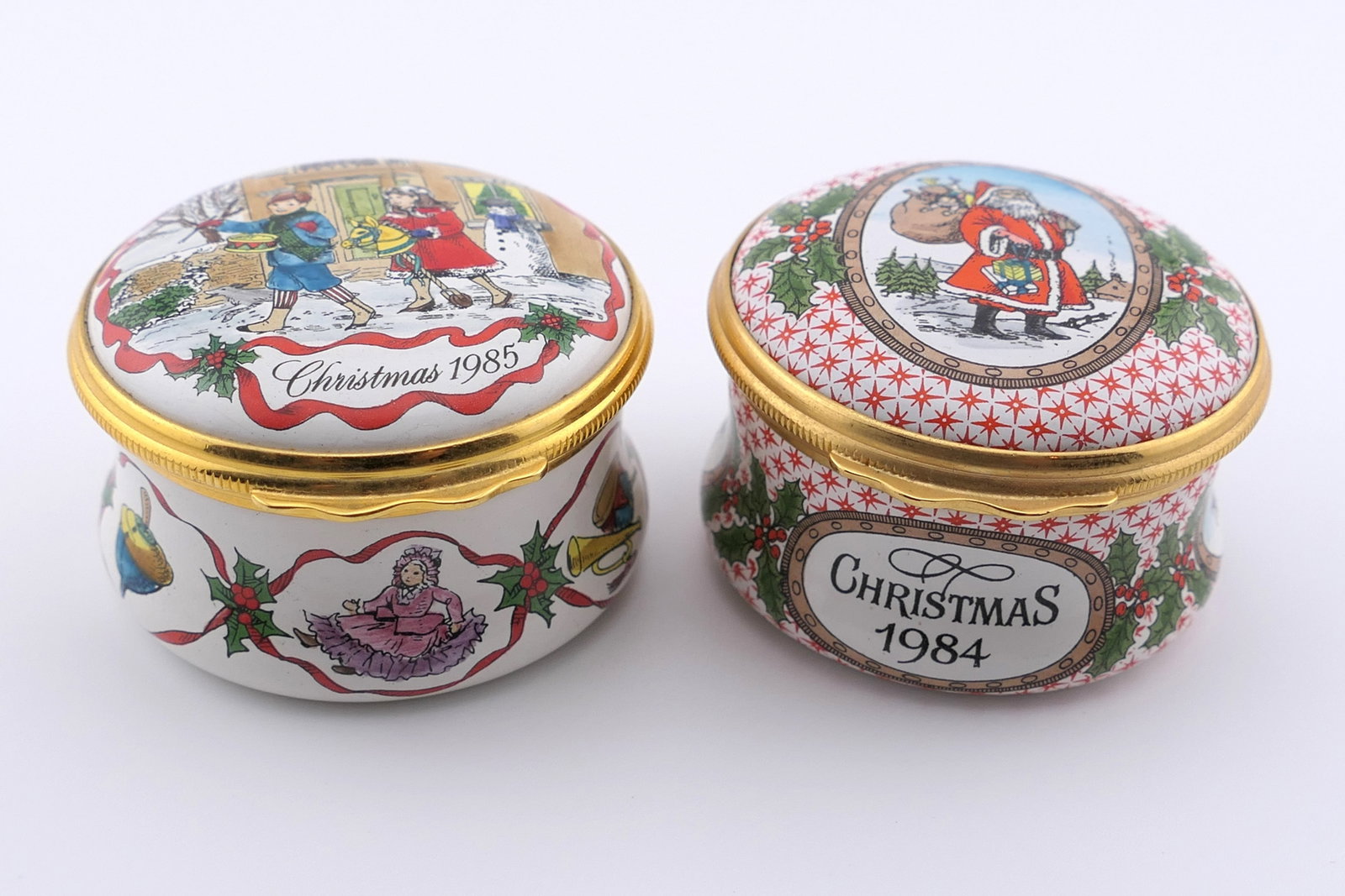 Halcyon Days Christmas Trinket Box Pair (1 of 9)