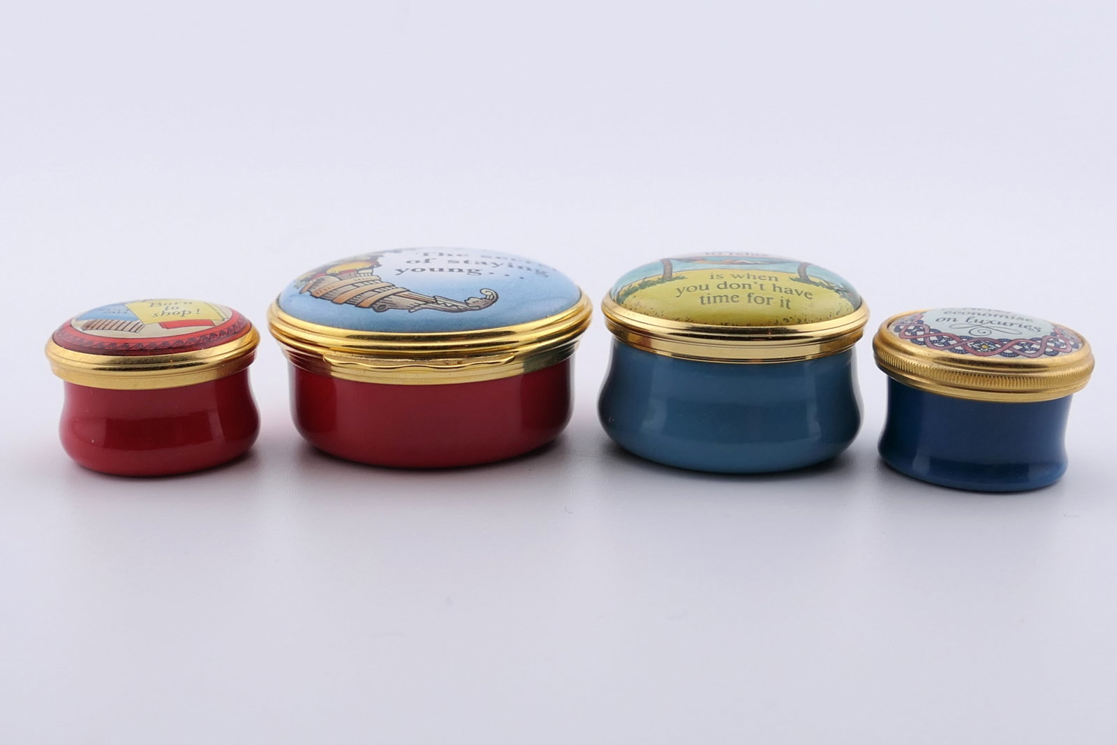 Four Phrased Halcyon Days Trinket Boxes (1 of 5)