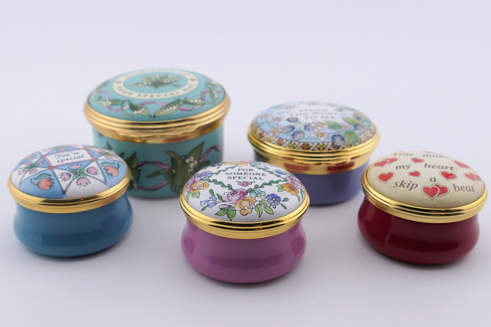 Five Halcyon Days Sentimental Trinket Boxes (1 of 4)