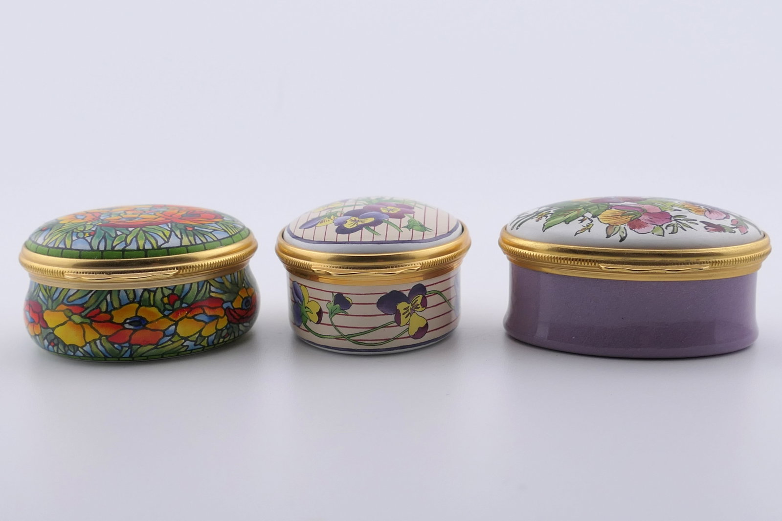 Three Halcyon Days Floral Trinket Boxes (1 of 6)