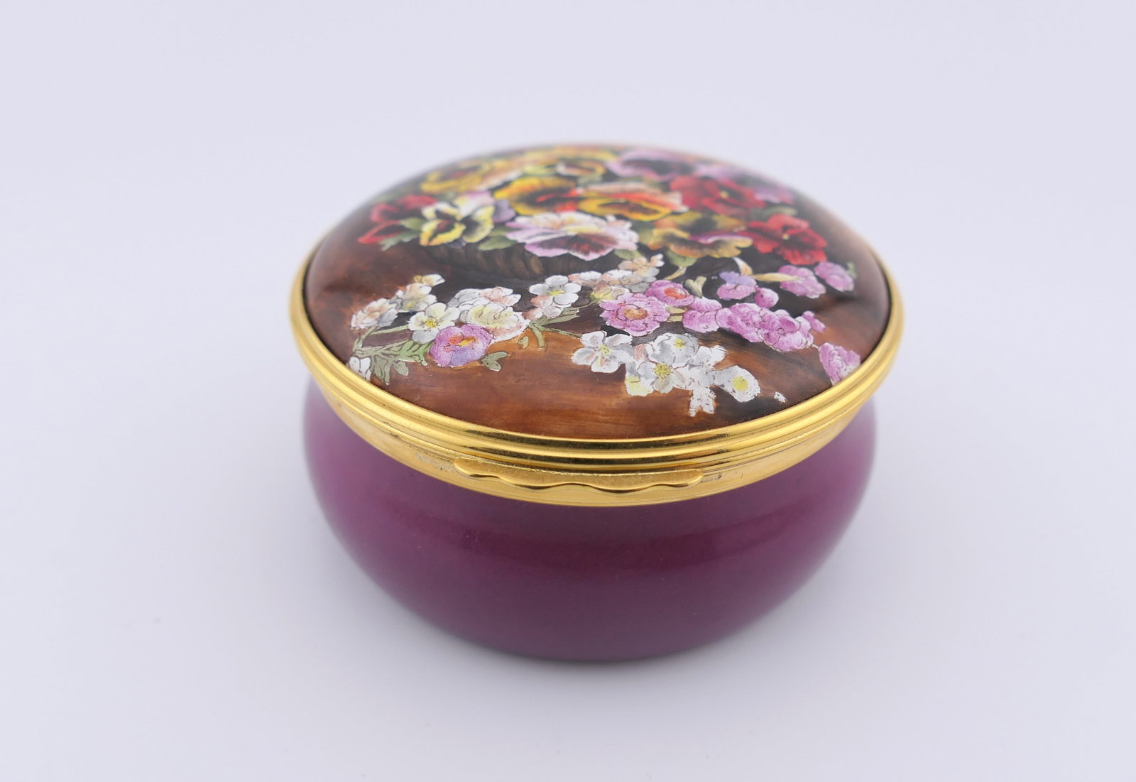 Halcyon Days Pansy Trinket Box (1 of 5)