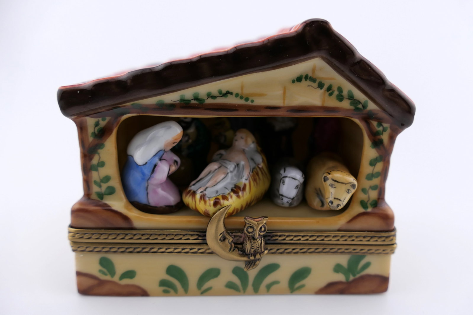 Limoges Porcelain Nativity Trinket Box (1 of 7)