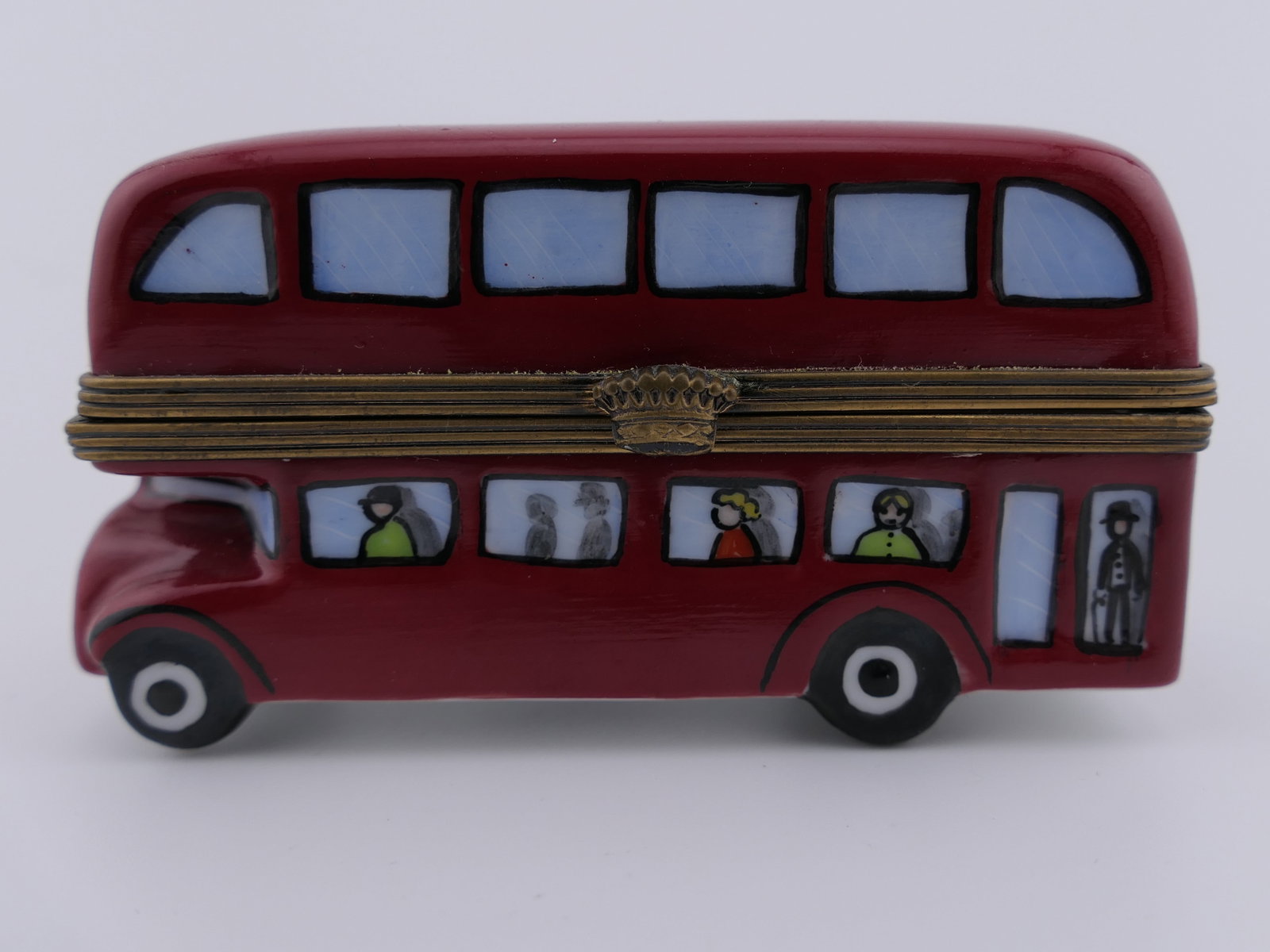 Limoges Porcelain Double Decker Bus Trinket Box (1 of 7)