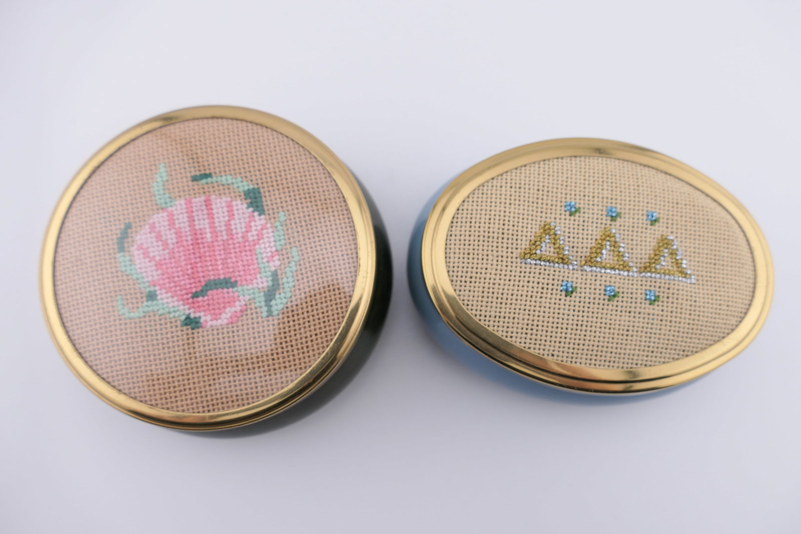 Five Custom Needlepoint Trinket Boxes - 6