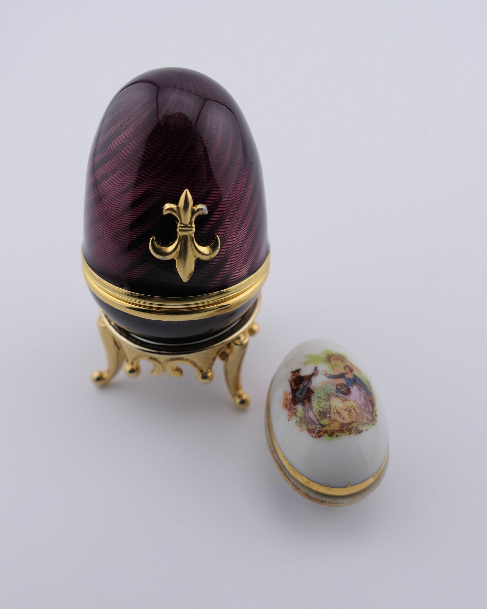 Two Egg Shaped Trinket Boxes (1 of 7)