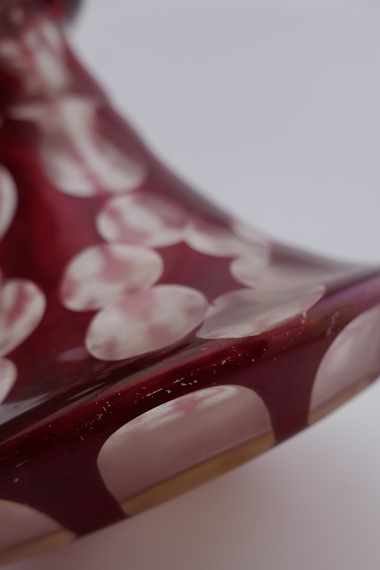 Antique Ruby Flashed Ship's Decanter - 6