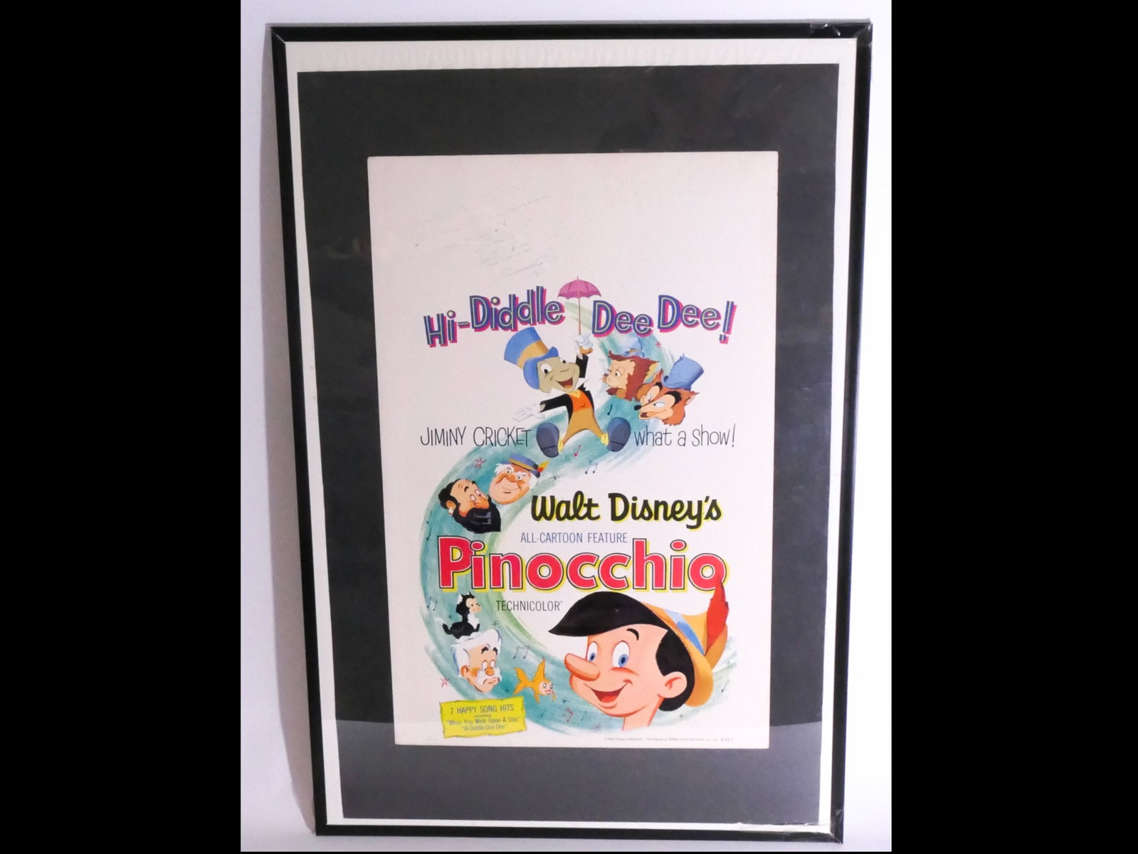 Walt Disney Signed Pinocchio Poster (1 of 10)