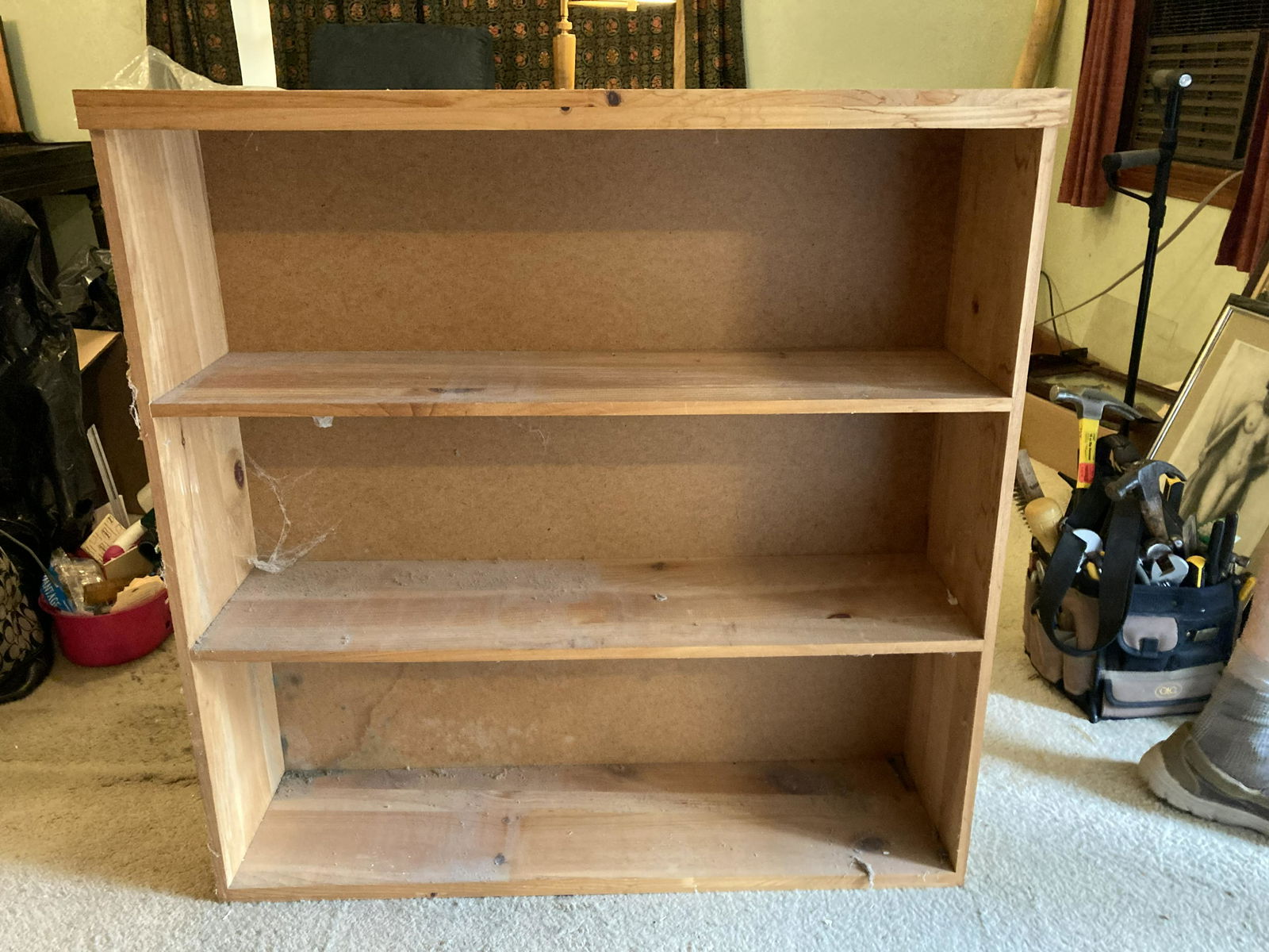 Wood Book Shelf Unit 3 Shelves (1 of 2)