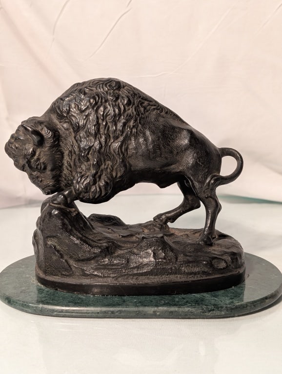 American Bison - Bronze Green Marble Base (1 of 9)