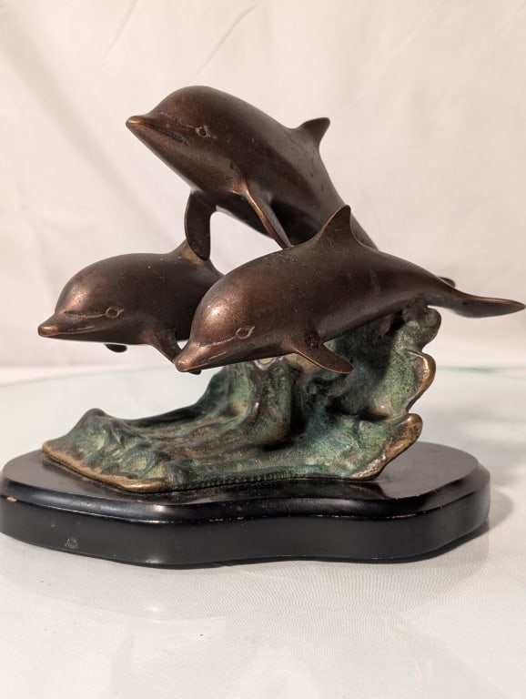 Swimming Dolphins - Bronze Statue SPI (1 of 8)