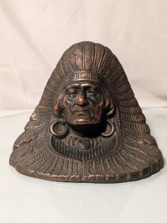Native American Chief Bust - Bronze/CI H L Judd Co (1 of 8)