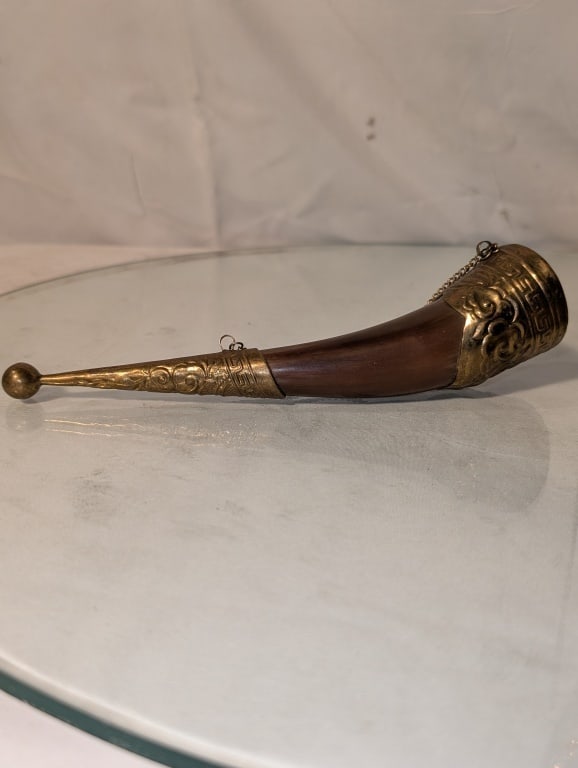 Drinking Horns (Pair) - Antler / Brass - 4