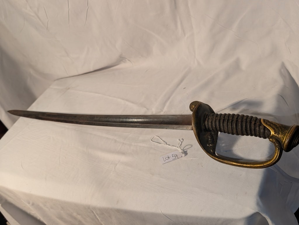 Civil War U.S. Naval Sword - 1862 Brass Hilt (1 of 8)