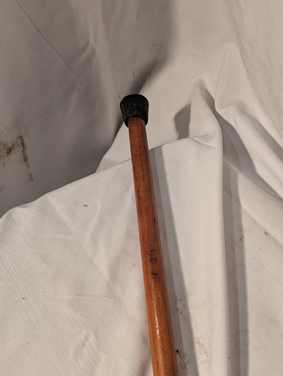 Early 19thc Walking Cane Solid Wood Classic Design - 4