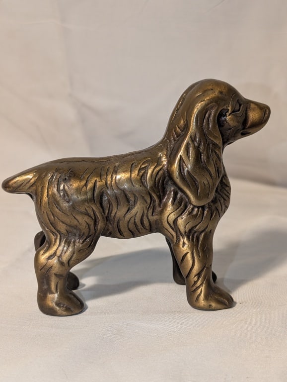 Brass Cocker Spaniel Figurine - 5
