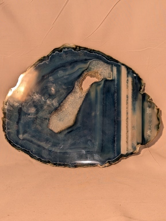 Blue Agate Geode - Cross Section - 2