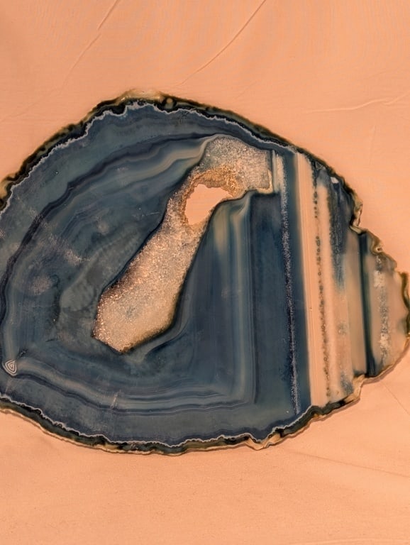 Blue Agate Geode - Cross Section - 3