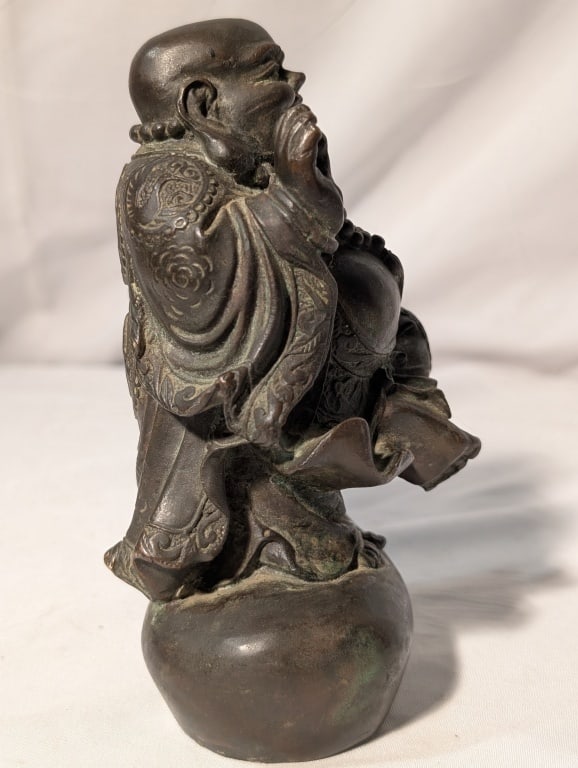 Laughing Buddha - Bronze Statue Solid - 10