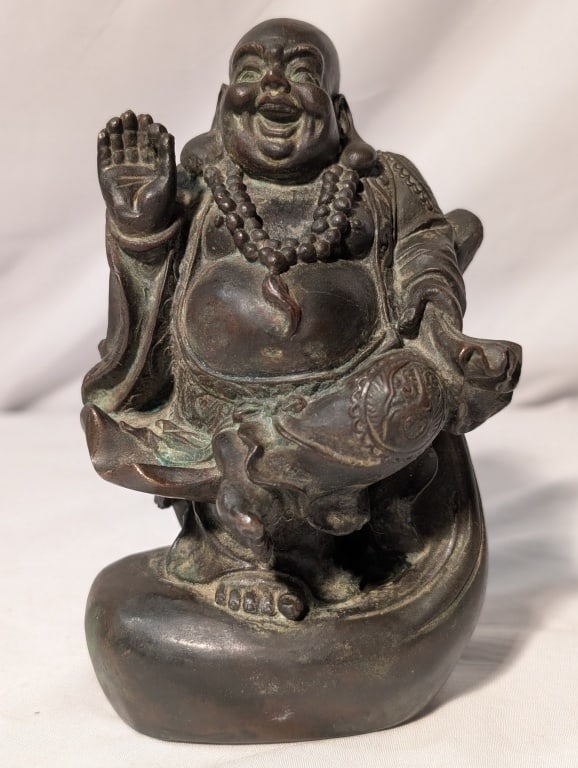 Laughing Buddha - Bronze Statue Solid (1 of 13)