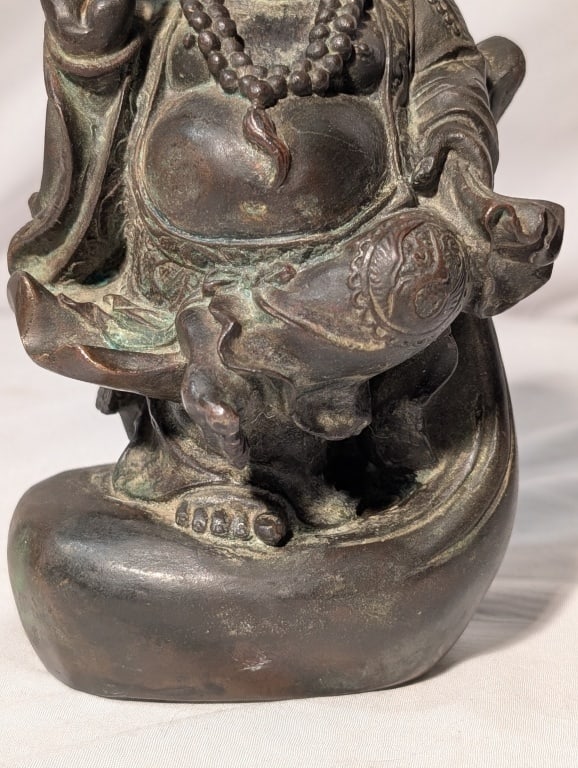 Laughing Buddha - Bronze Statue Solid - 3
